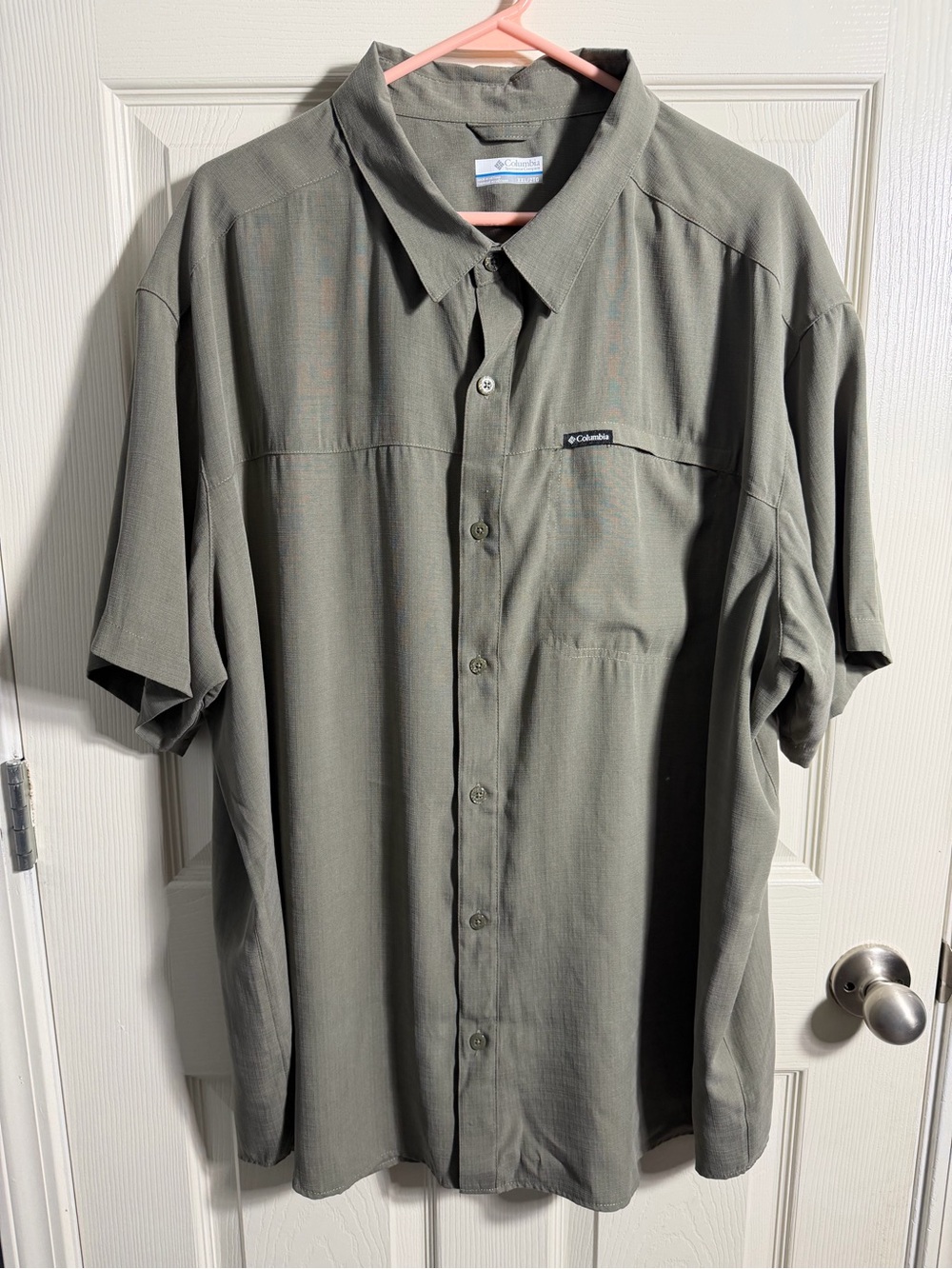 Men’s Columbia Green Silver Ridge Button Up Shirt, size XXL